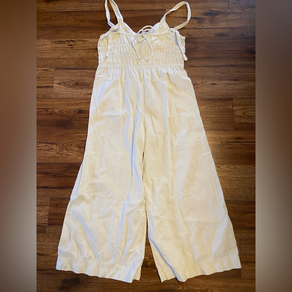 Free People Cream Wide-Leg Jumpsuit - Picture 5 of 7